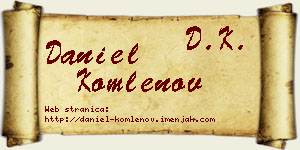 Daniel Komlenov vizit kartica